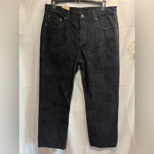 Brand New! Levi’s Black Corduroy Jeans, Mid-Rise Straight Leg, Size 33 x 30, NWT